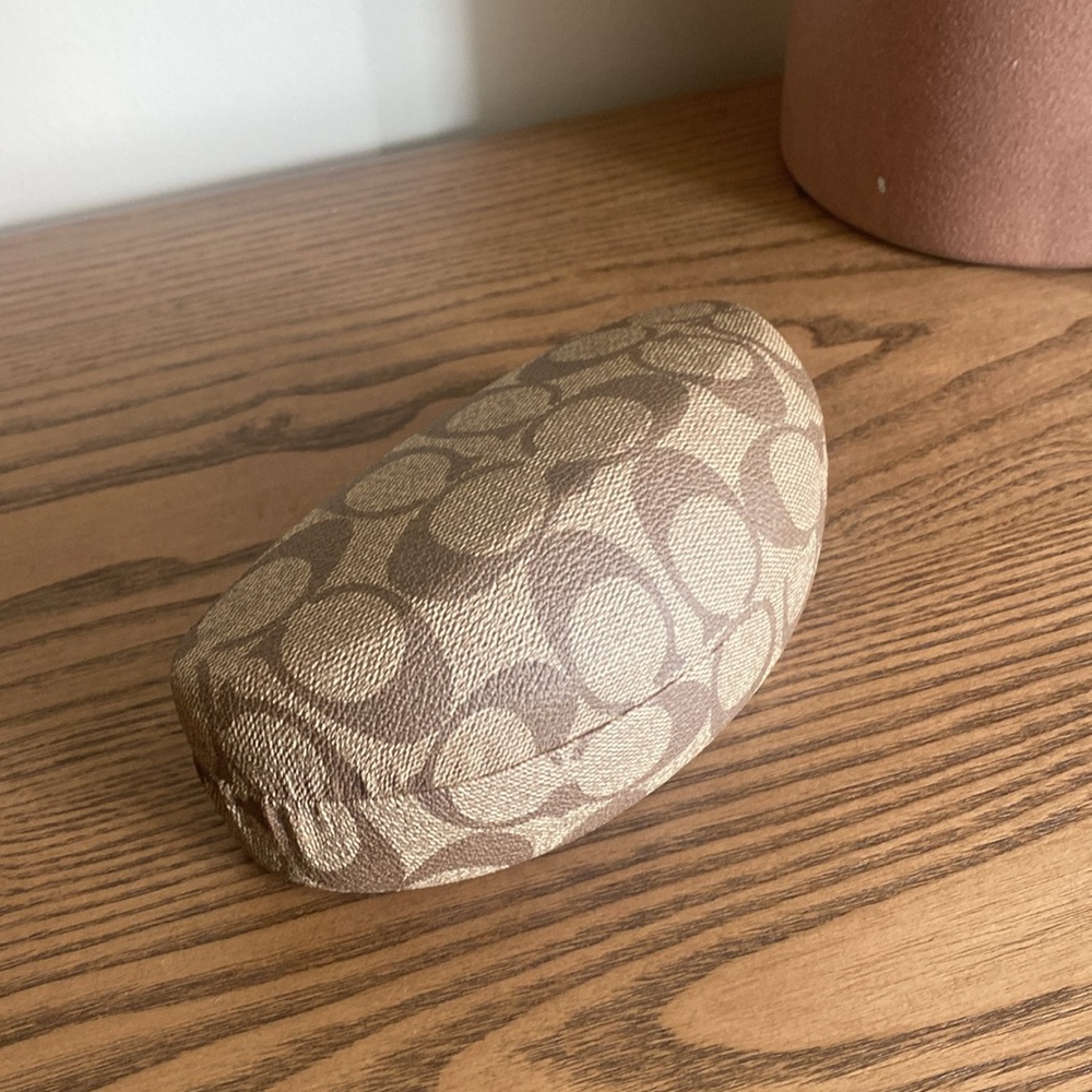 Coach Tan and Brown Signature Sunglasses Case - Picture 2 of 4